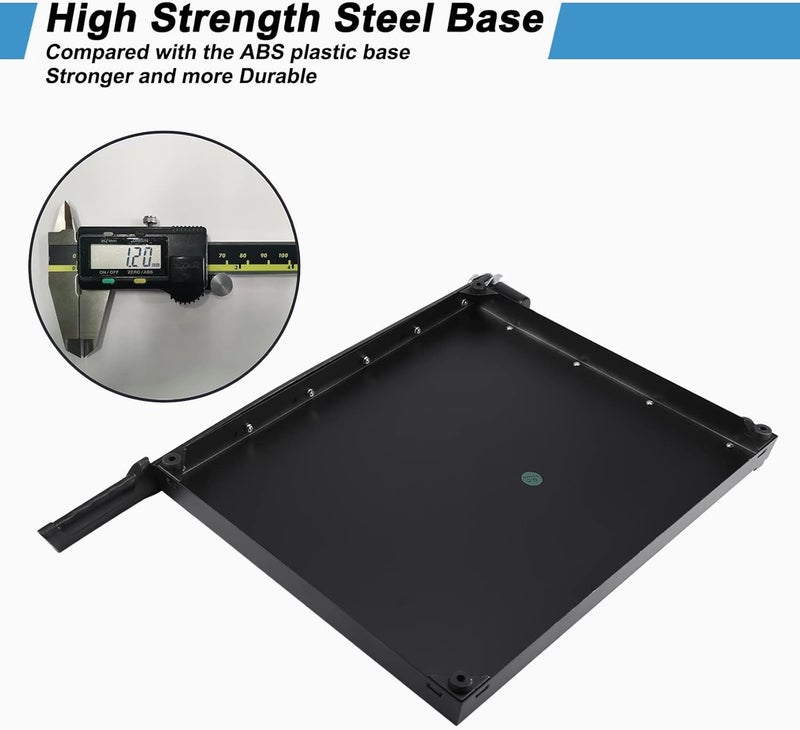 ISDIR Guillotine Paper Cutter 18" with Integrated Pressure Bar – Heavy Duty Metal Base, 12-Sheet Capacity, Magnetic Guide & Safety Guard – Precision Trimmer for Cardstock, Crafts, DIY, Photos & Office - Image 3